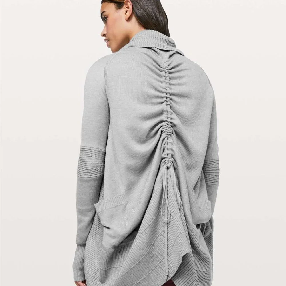 Lululemon Wrap It Up Sweater Gray Size 4‎ - Picture 16 of 17